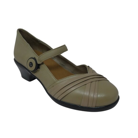 Dr Comfort Cindee Taupe Leather BOA Closure Classic Mary Jane Heels Womens 8 - Picture 1 of 12